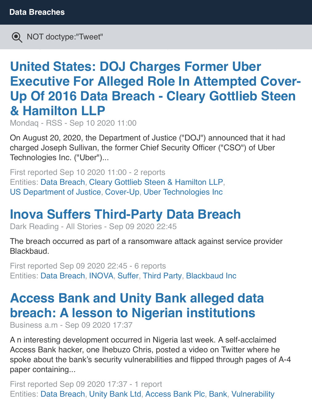 Data Breaches – Top Stories