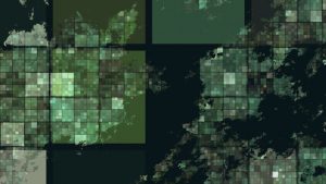 Satellite map with grid
