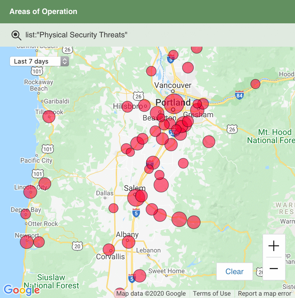 Physical Security Threats – Areas of Operation