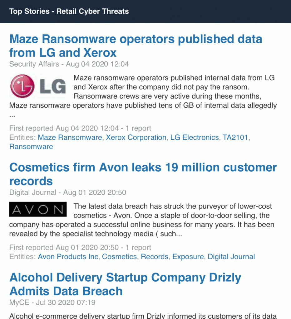 Silobreaker Retail Top Stories – Cyber Threats